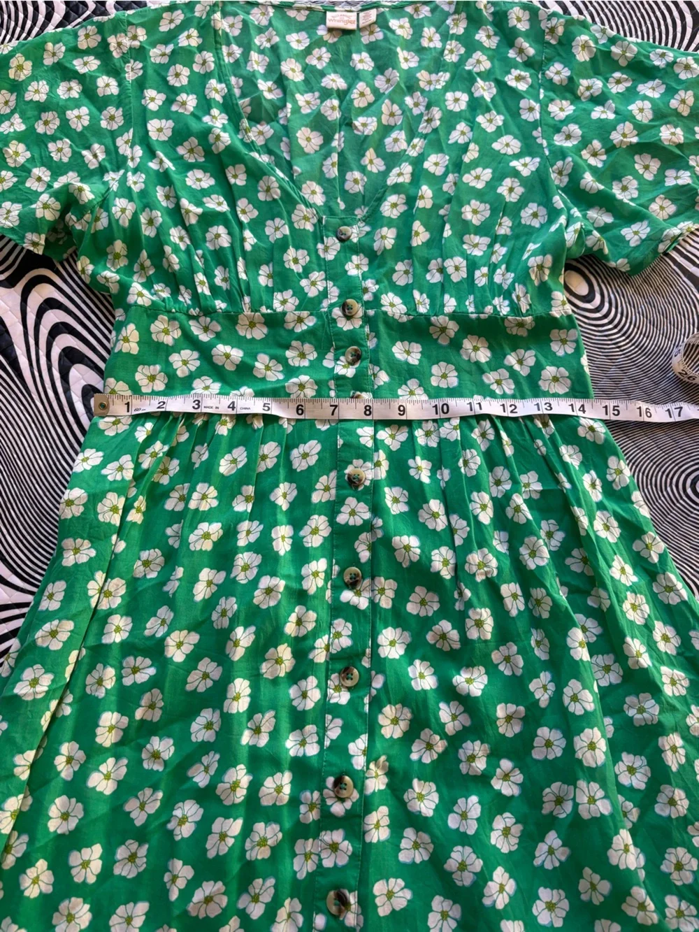 Billabong Green Floral Button-Front Maxi Dress - Picture 4 of 8